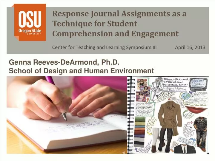response journal assignments as a technique for student comprehension and engagement