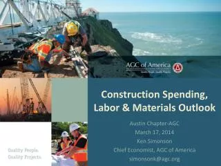 Construction Spending, Labor &amp; Materials Outlook