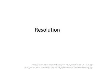 Resolution