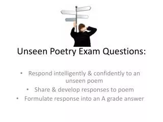 Unseen Poetry Exam Questions: