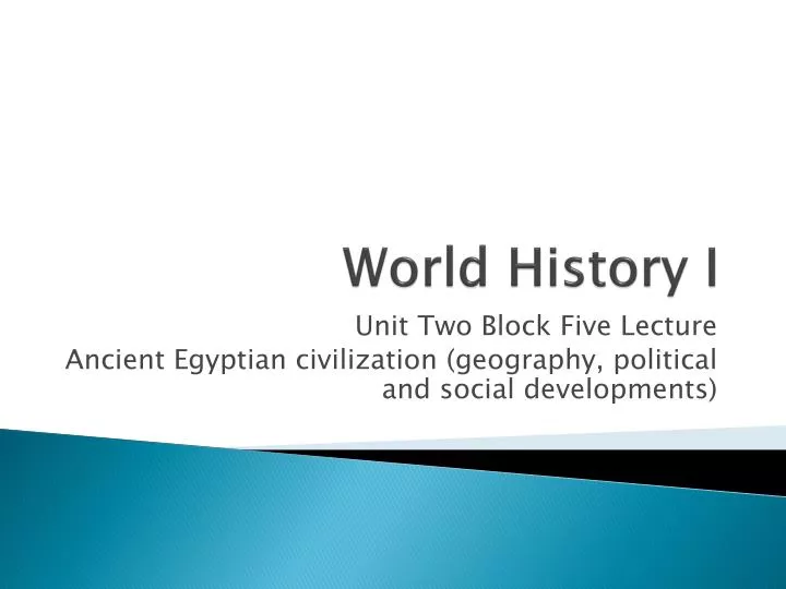 world history i