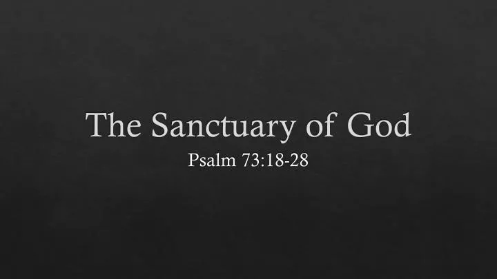 the sanctuary of god