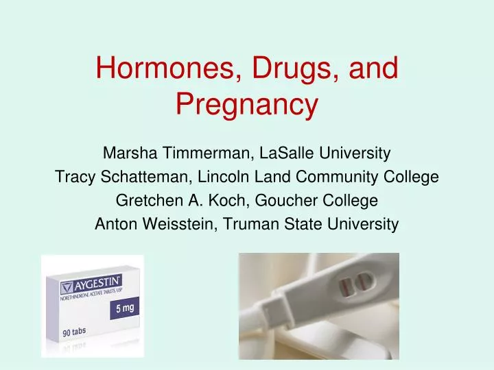 hormones drugs and pregnancy