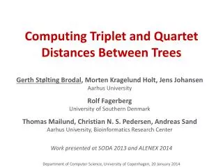 Computing Triplet and Quartet Distances Between Trees