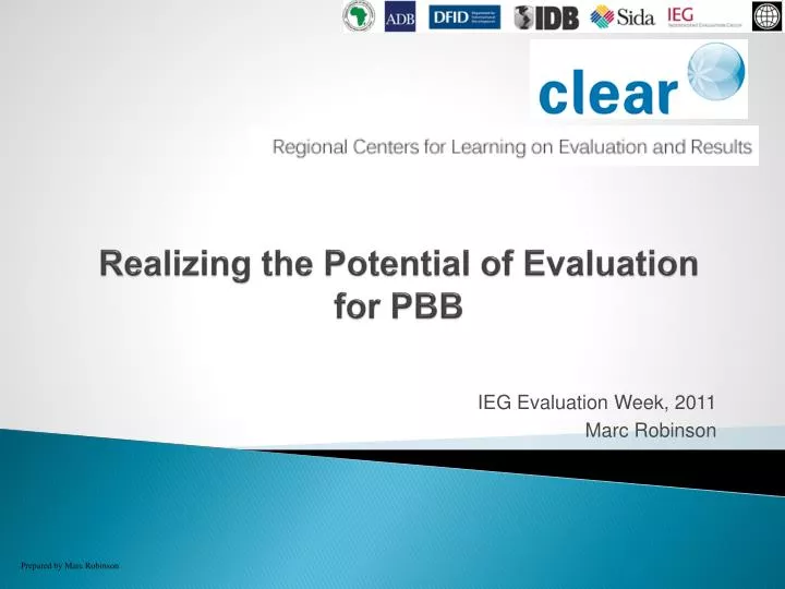 realizing the potential of evaluation for pbb