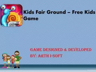 Kids Fair Ground - Free Kids Game