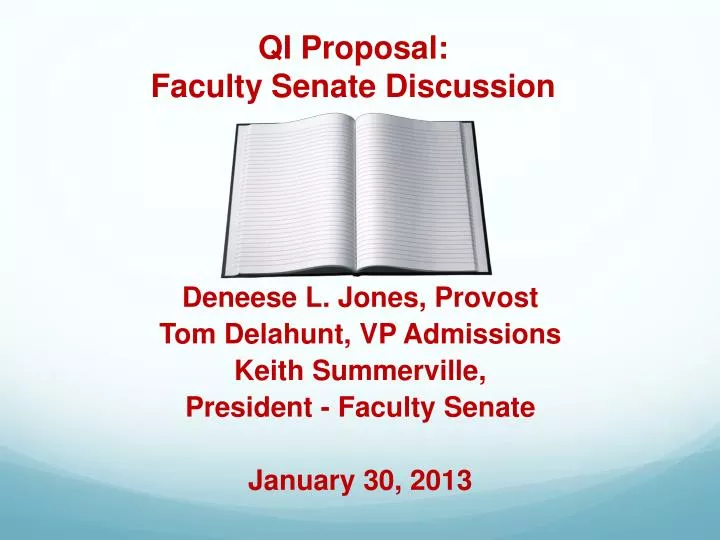 qi proposal faculty senate discussion