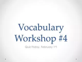 vocabulary workshop 4