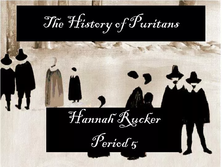 the history of puritans