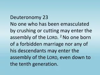 Deuteronomy 23
