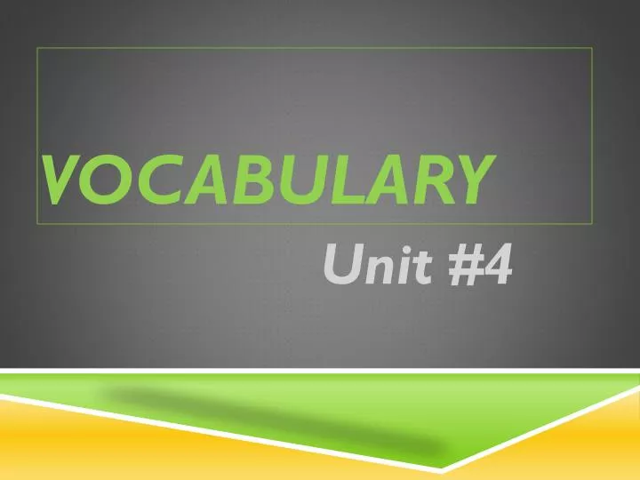 vocabulary