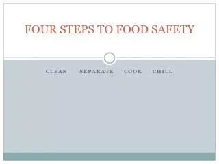 four steps to food safety