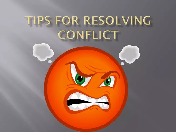 tips for resolving conflict