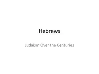 hebrews