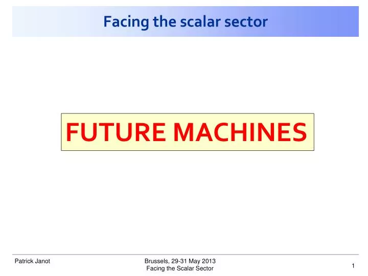 facing the scalar sector
