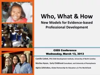 Camille Catlett, FPG Child Development Institute, University of North Carolina