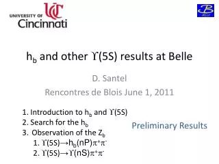 h b and other (5S) results at Belle