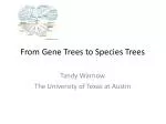 From Gene Trees to Species Trees - slide 1