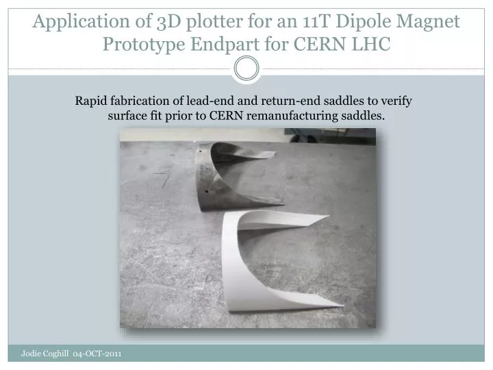 application of 3d plotter for an 11t dipole magnet prototype endpart for cern lhc