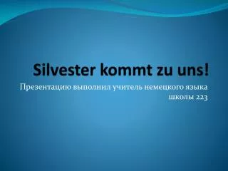 silvester kommt zu uns