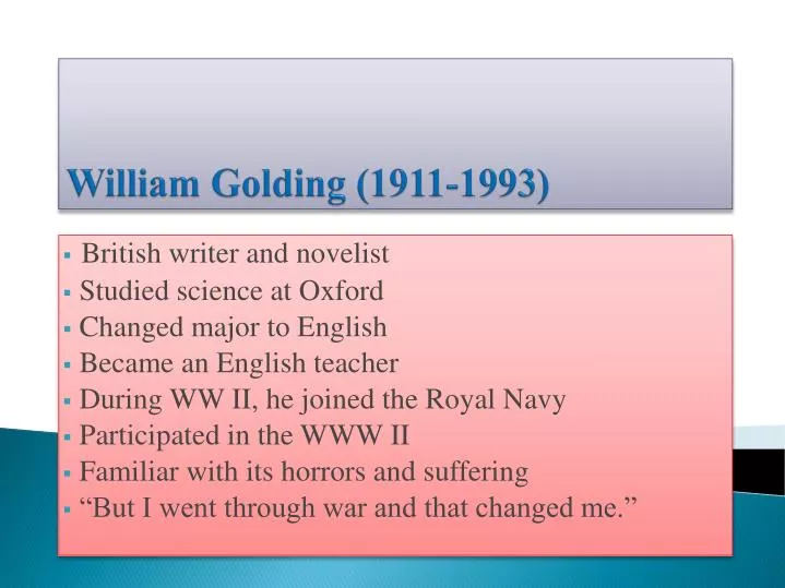 william golding 1911 1993