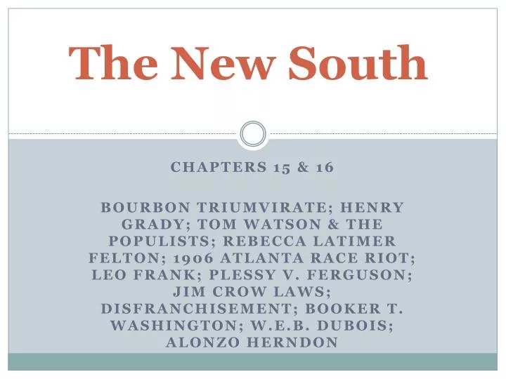 the new south