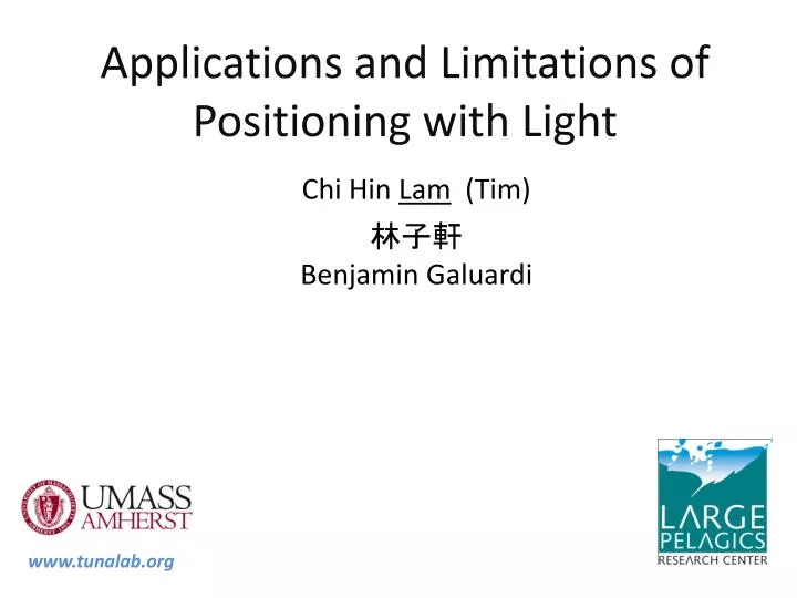 applications and limitations of positioning with light
