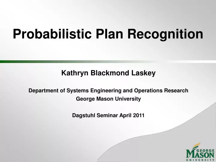 probabilistic plan recognition