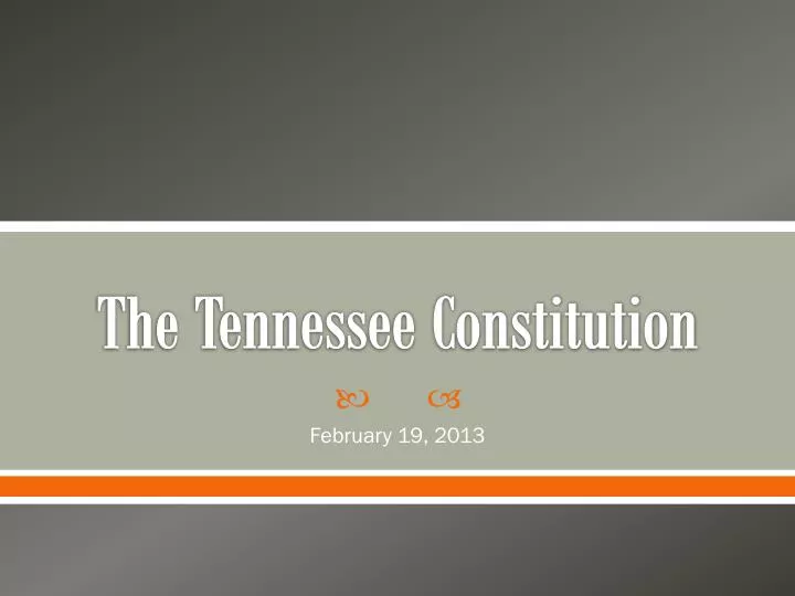the tennessee constitution