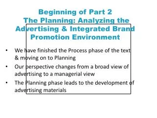 We have finished the Process phase of the text &amp; moving on to Planning