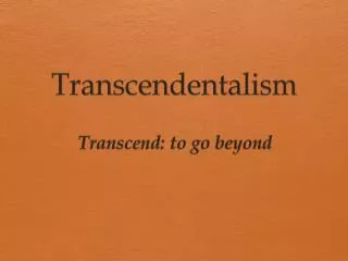 transcendentalism