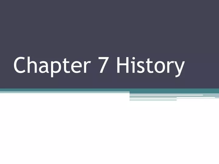 chapter 7 history