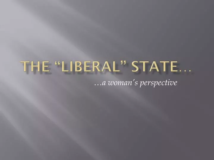the liberal state