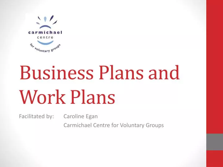 business plans and work plans