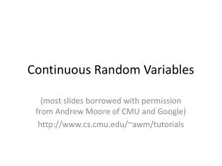 Continuous Random Variables