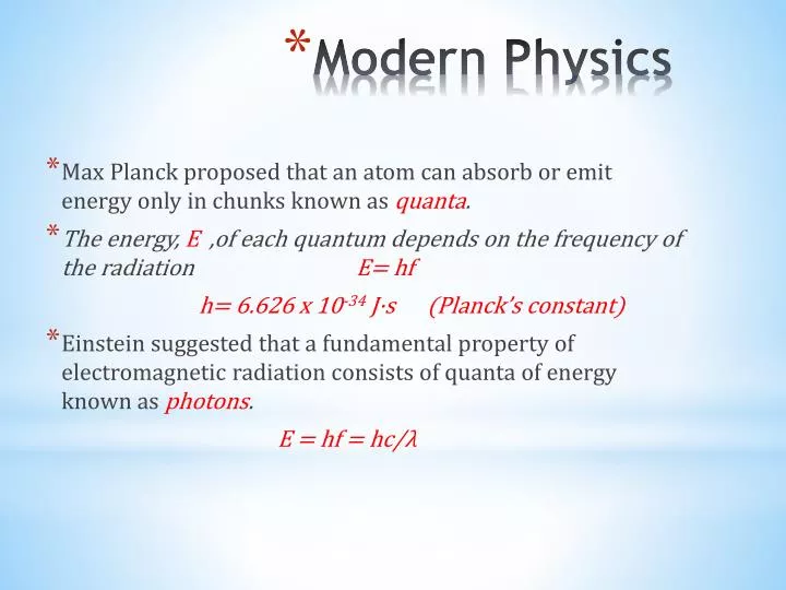 modern physics