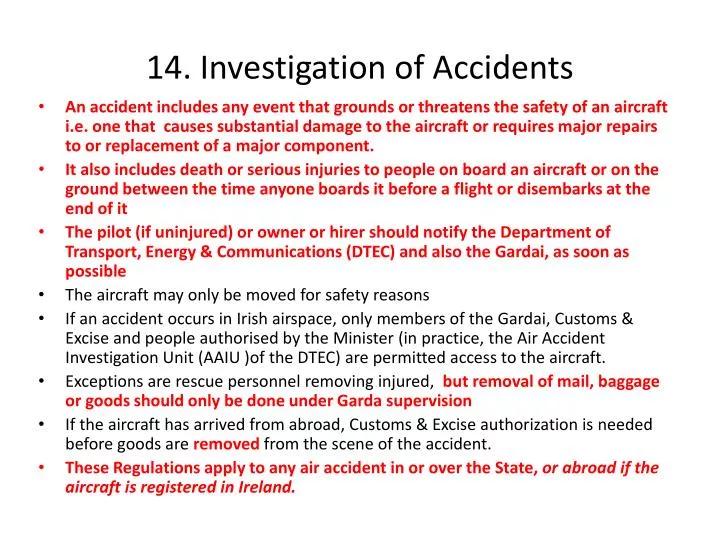 14 investigation of accidents