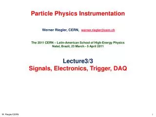 Particle Physics Instrumentation