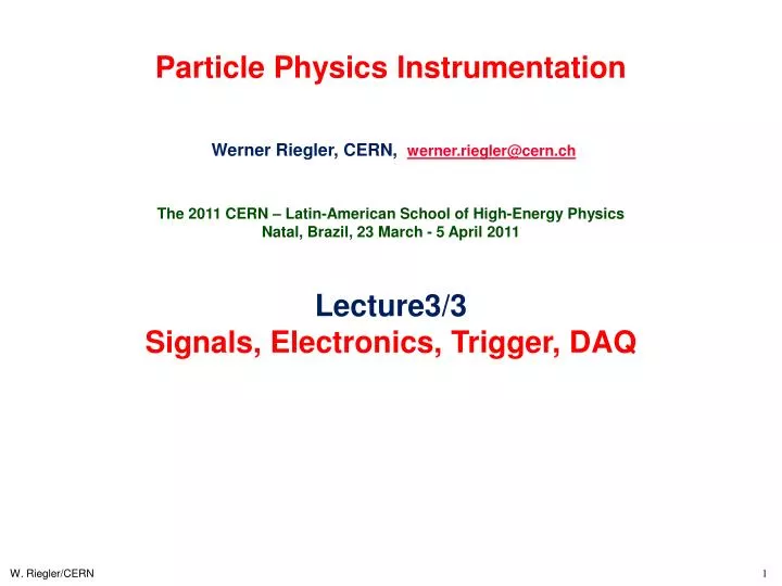 particle physics instrumentation