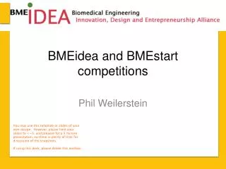 BMEidea and BMEstart competitions