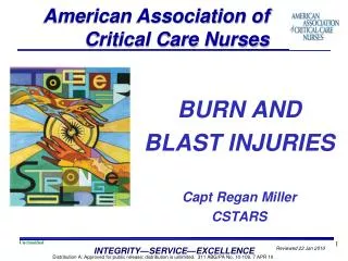 BURN AND BLAST INJURIES Capt Regan Miller CSTARS