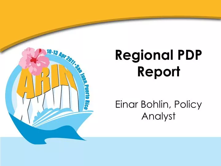 regional pdp report