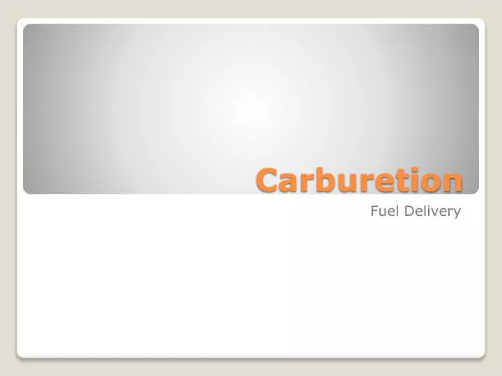 carburetion