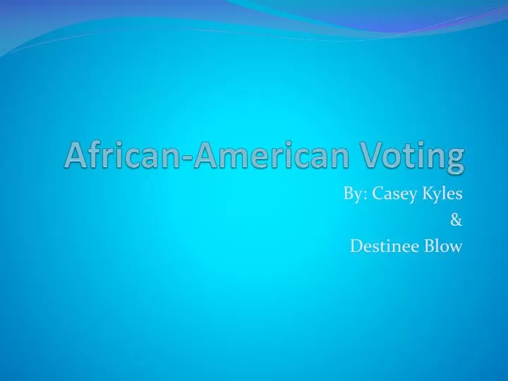 african american voting
