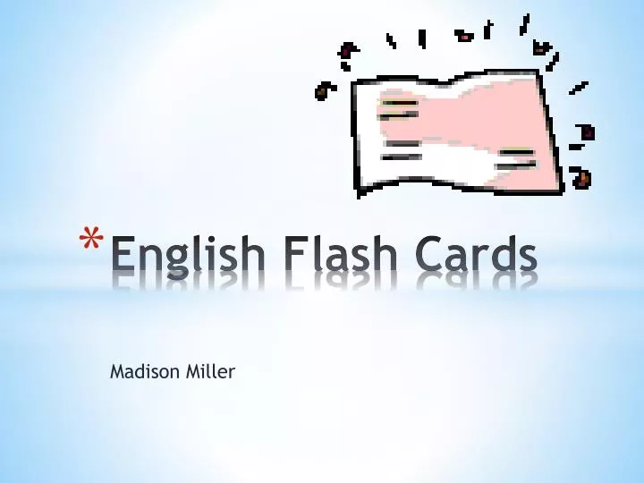 english flash cards