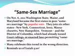 “Same-Sex Marriage”