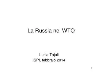 la russia nel wto