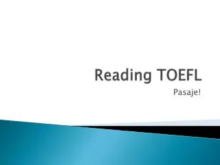 Reading TOEFL