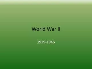world war ii