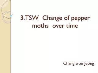 3.TSW Change of pepper moths over time